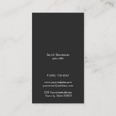 Vet Typografie Zwart en Roze Gestreepte Schoonheid Visitekaartje (Achterkant)