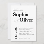 Vet Typografie zwart-wit Kaart (Voorkant)