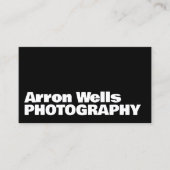 Vet Typografie Zwart-wit Moderne QR-code Visitekaartje (Voorkant)