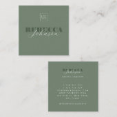 Vet Typografiescript Aangepast Logo tot een minimu Vierkante Visitekaartje (Voorkant / Achterkant)