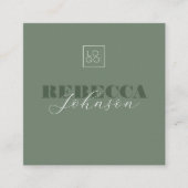 Vet Typografiescript Aangepast Logo tot een minimu Vierkante Visitekaartje (Voorkant)