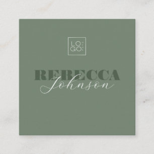 Vet Typografiescript Aangepast Logo tot een minimu Vierkante Visitekaartje