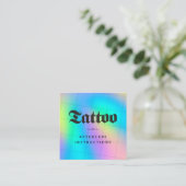 Vet Unicorn RegenboogTattoo Nazorginstructies Vierkante Visitekaartje (Staand voorkant)