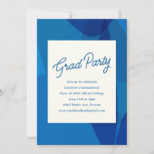 Vet Uniek Abstract Blauw Afstudeerfeest Kaart (Voorkant)