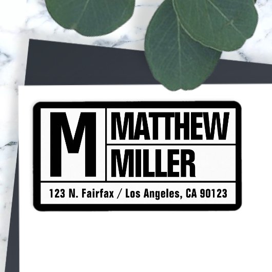 Vet Uniek & Modern Retouradres | Zwart Wit Etiket