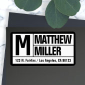 Vet Uniek & Modern Retouradres | Zwart Wit Etiket