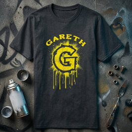 Vet & Urban - Graffiti G Monogram Initiaal T-shirt