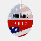 Vet USA Thema, Aangepast gepersonaliseerd ontwerp Keramisch Ornament (Rechts)