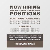 Vet Vacature Recruitment Adverteren Raamsticker (Vel)