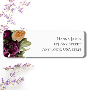 Vet Valle bruiloft Bold Floral Fall Wedding Return Etiket