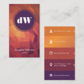 Vet veelhoekig visitekaartje (Voorkant / Achterkant)