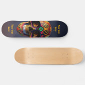 Vet Veelkleurige suikerschedel Persoonlijk Skateboard (Horizontaal)