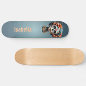 Vet Veelkleurige suikerschedel Persoonlijk Skateboard (Horizontaal)