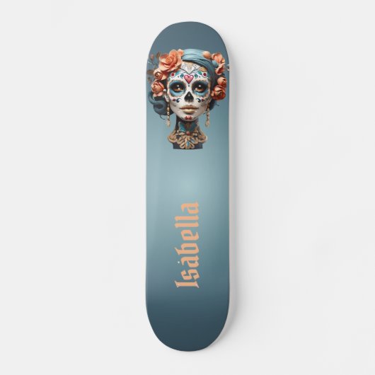 Vet Veelkleurige suikerschedel Persoonlijk Skateboard (Voorkant)