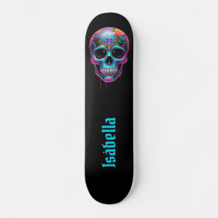 Vet Veelkleurige suikerschedel Persoonlijk Skateboard