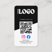 Vet Verbinden Met Ons QR Code Logo Social Media Visitekaartje (Voorkant)