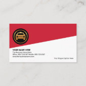 Vet verblindend Rood Taxi-driehoek Taxi-driver Visitekaartje (Achterkant)