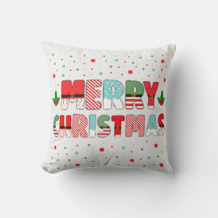 Vet versierde brieven spellen vrolijke kerst kussen