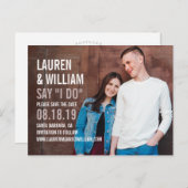 Vet Verzoek Modern Opslaan van de datum Briefkaart (Voorkant / Achterkant)