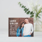 Vet Verzoek Modern Opslaan van de datum Briefkaart (Staand voorkant)