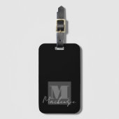 Vet Vet Vet Lettertype Monogram Bagagelabel (Voorkant (verticaal))