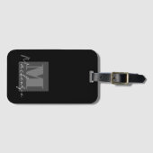 Vet Vet Vet Lettertype Monogram Bagagelabel (Voorkant (horizontaal))