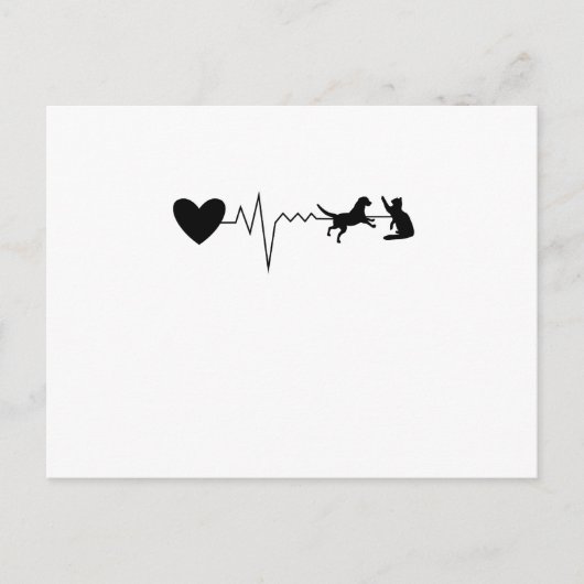 Vet Veterinarian Heartbeat Pulse Briefkaart (Voorkant)