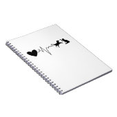 Vet Veterinarian Heartbeat Pulse Notitieboek (Rechterzijde)