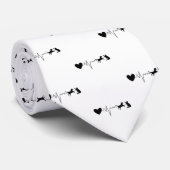 Vet Veterinarian Heartbeat Pulse Stropdas (Opgerold)