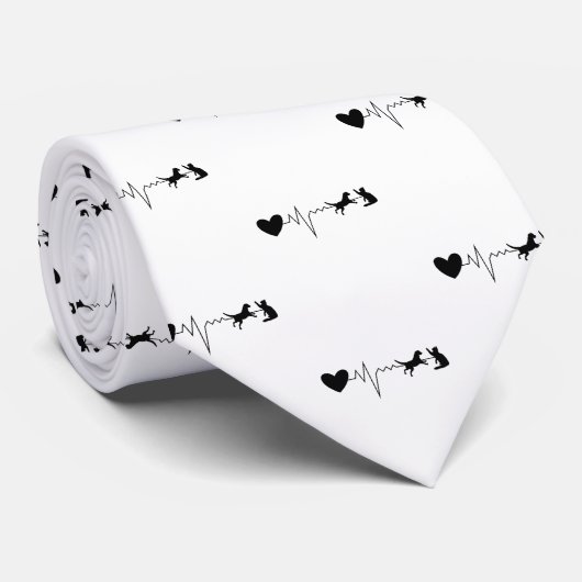 Vet Veterinarian Heartbeat Pulse Stropdas (Opgerold)