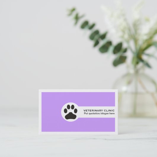 Vet/Veterinary Clinic minimalist visitekaartjes (Staand voorkant)