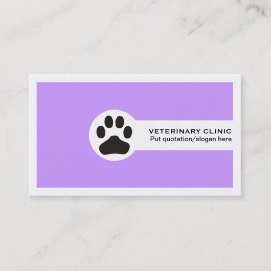 Vet/Veterinary Clinic minimalist visitekaartjes (Voorkant)