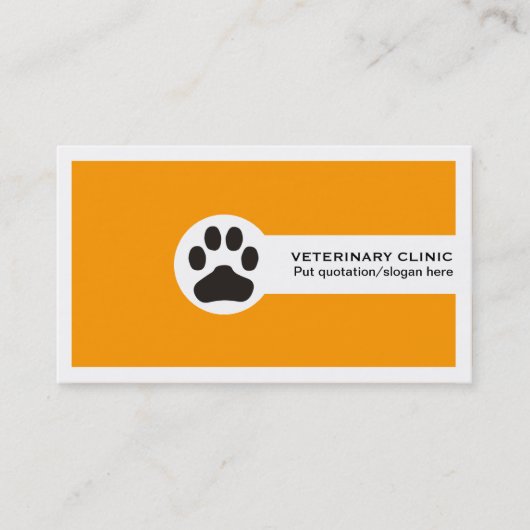 Vet/Veterinary Clinic minimalist visitekaartjes (Voorkant)