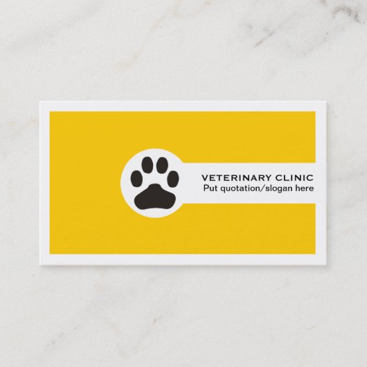 Vet/Veterinary Clinic minimalist visitekaartjes (Voorkant)