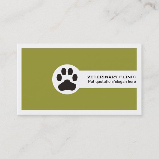 Vet/Veterinary Clinic minimalist visitekaartjes (Voorkant)