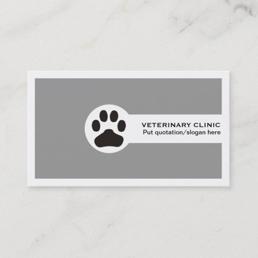Vet/Veterinary Clinic minimalist visitekaartjes (Voorkant)
