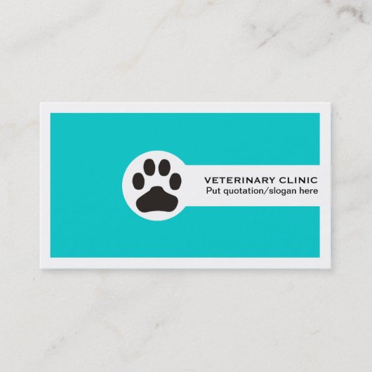 Vet/Veterinary Clinic minimalist visitekaartjes (Voorkant)