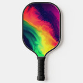 Vet Vibrant Kleurig regenboogflens Pickleball Paddle (Achterkant)