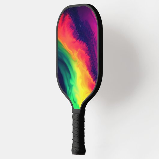 Vet Vibrant Kleurig regenboogflens  Pickleball Paddle (Links)