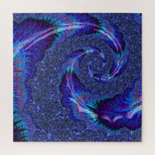 Vet Vibrant Psychedelic Spiraling Fractal Art Legpuzzel