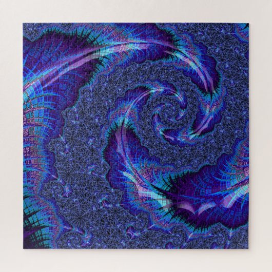 Vet Vibrant Psychedelic Spiraling Fractal Art Legpuzzel (Verticaal)