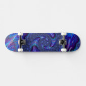 Vet Vibrant Psychedelic Spiraling Fractal Art Persoonlijk Skateboard (Horizontaal)
