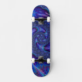 Vet Vibrant Psychedelic Spiraling Fractal Art Persoonlijk Skateboard (Voorkant)