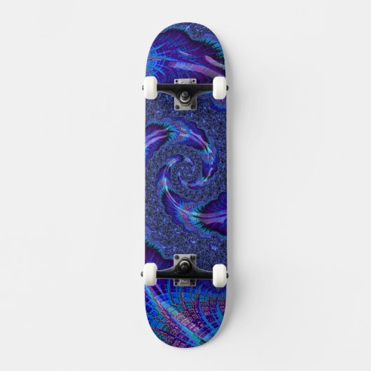 Vet Vibrant Psychedelic Spiraling Fractal Art Persoonlijk Skateboard (Voorkant)