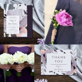 Vet Violet Plum Mauve Floral Abstract Programmakaart