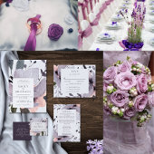Vet Violet Plum Mauve Floral Abstract Programmakaart