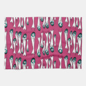 Vet Vis Patroon Theedoek – Modern Pop Art Kitch (Horizontaal)