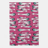 Vet Vis Patroon Theedoek – Modern Pop Art Kitch (Verticaal)