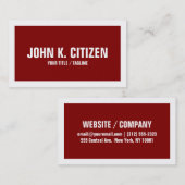 Vet Visitekaartje grens - rood en wit (Voorkant / Achterkant)