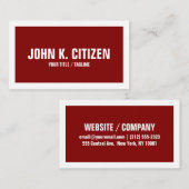 Vet Visitekaartje grens - rood en wit (Voorkant / Achterkant)